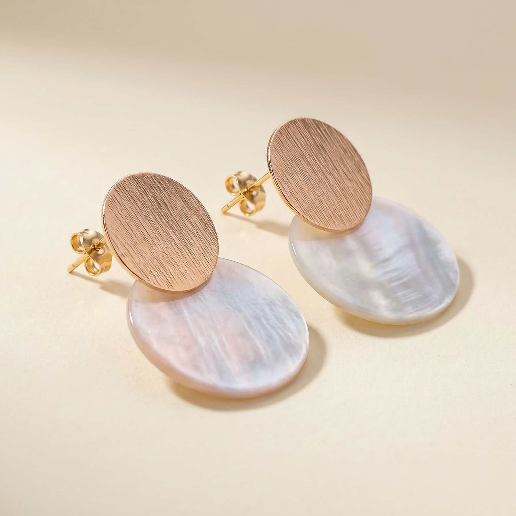 Gold and Shell Earrings
