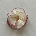 White Double Layer Oversized Lace Hair Scrunchie