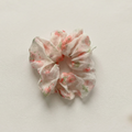 Floral Organza Hair Scrunchie - Pink