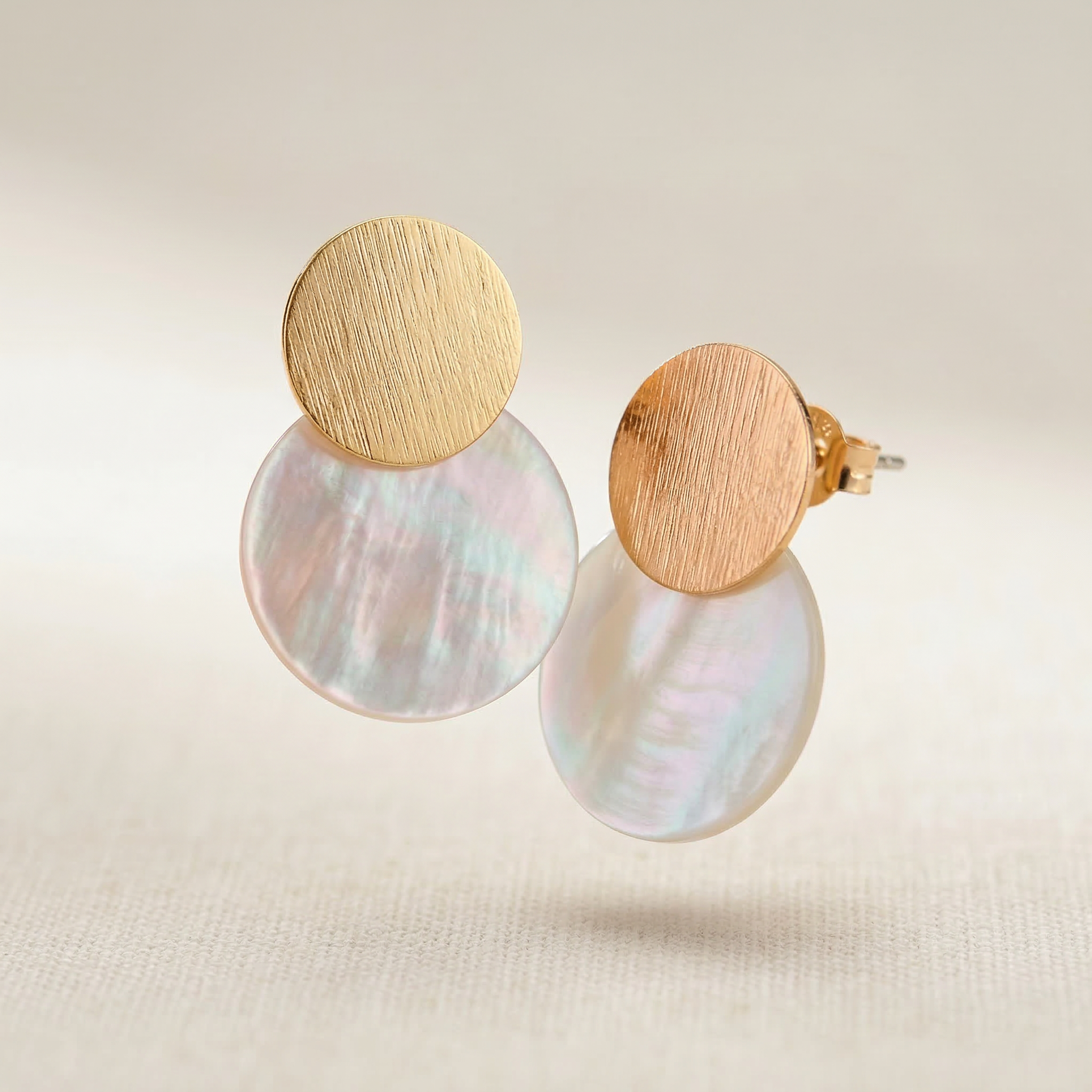 Gold and Shell Earrings